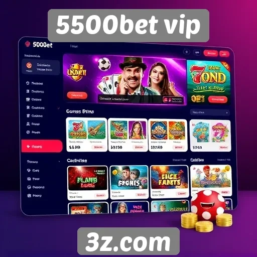 Interface do usuário do 5500bet vip é intuitiva